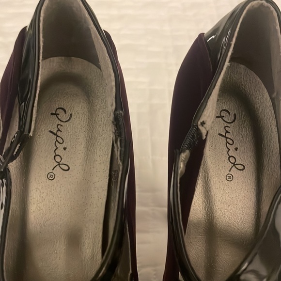 ⭐️ HOST PICK ⭐️ NEW Ladies Sz 8 shoes Qupid Purple Platform Strappy Heels black - Picture 5 of 10